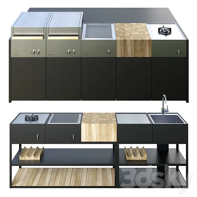 Roshults Garden Outdoor Kitchen 3D Model Roshults Garden Outdoor Kitchen 3D Model