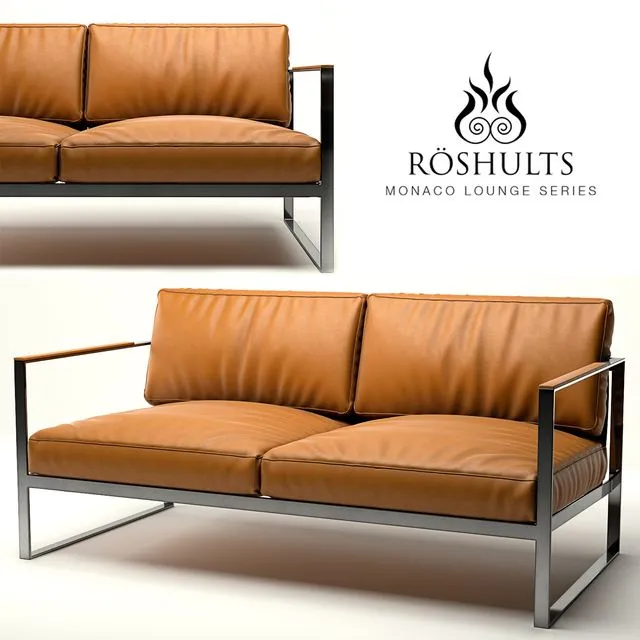 Roshults Monaco lounge sofa 2 3D Model Roshults Monaco lounge sofa 2 3D Model
