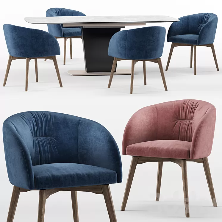 Rosie and Athos – calligaris connubia 3D Model Rosie and Athos – calligaris connubia 3D Model