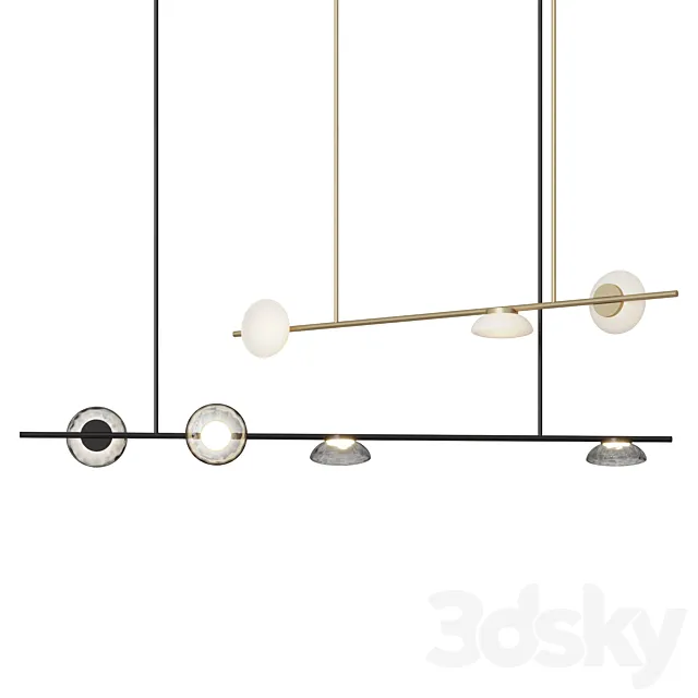 Ross Gardam Ceto Horizontal Chandelier Double 3DModel