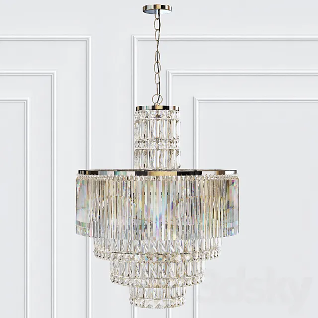 Rossborough 8-Light Crystal Chandelier 3D Model