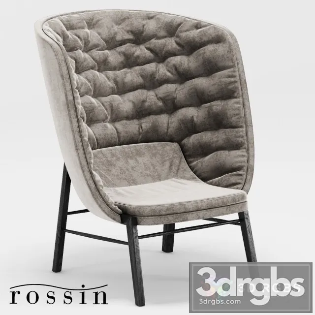 Rossin Cleo Wood Armchair 3D Model Download
