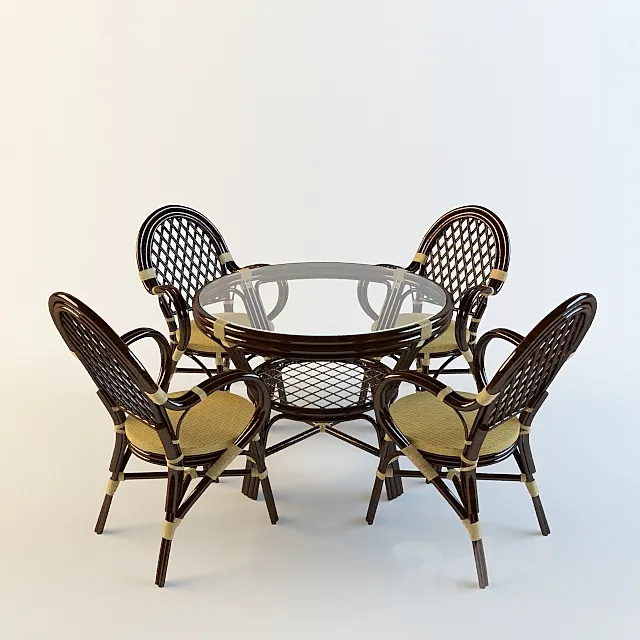 Rotangovyj set 3DModel Rotangovyj set 3DModel