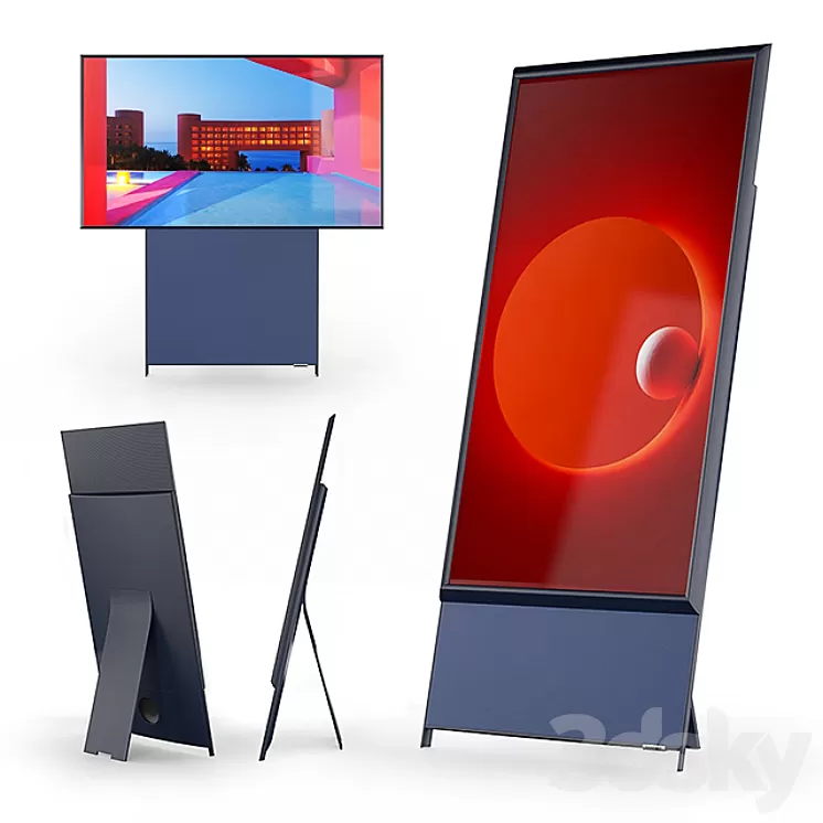 “Rotary TV Samsung 43 “”QLED The Sero 2020” 3D Model Free Download