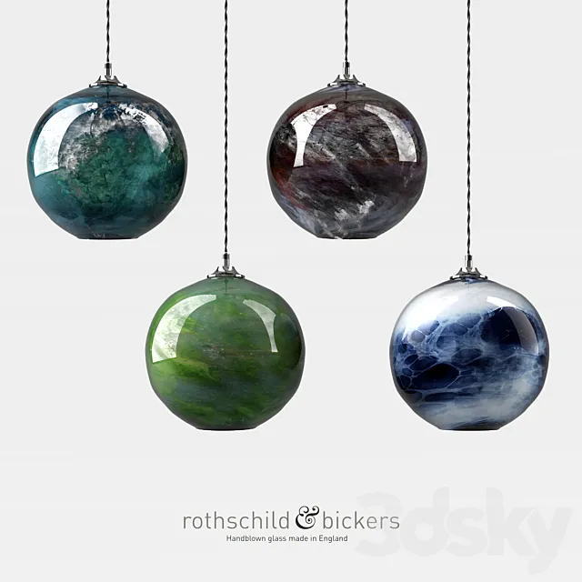 Rothschild & Bickers Mineral Pendants 3D Model Rothschild & Bickers Mineral Pendants 3D Model