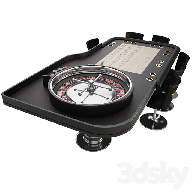 Roulette Table Casino 3D Model Roulette Table Casino 3D Model