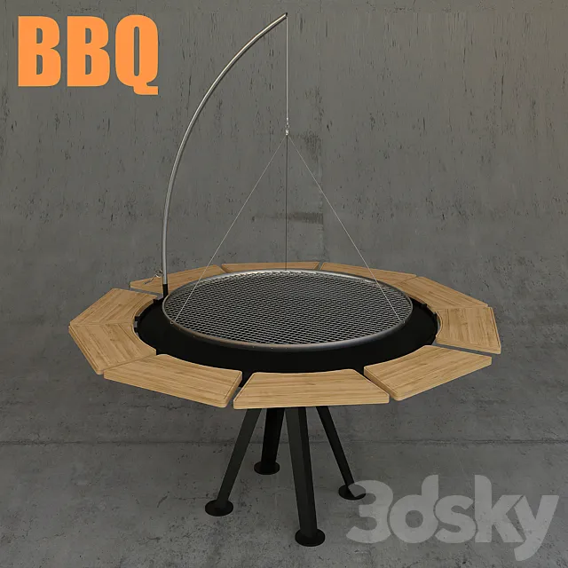 Round barbecue 3DModel Round barbecue 3DModel