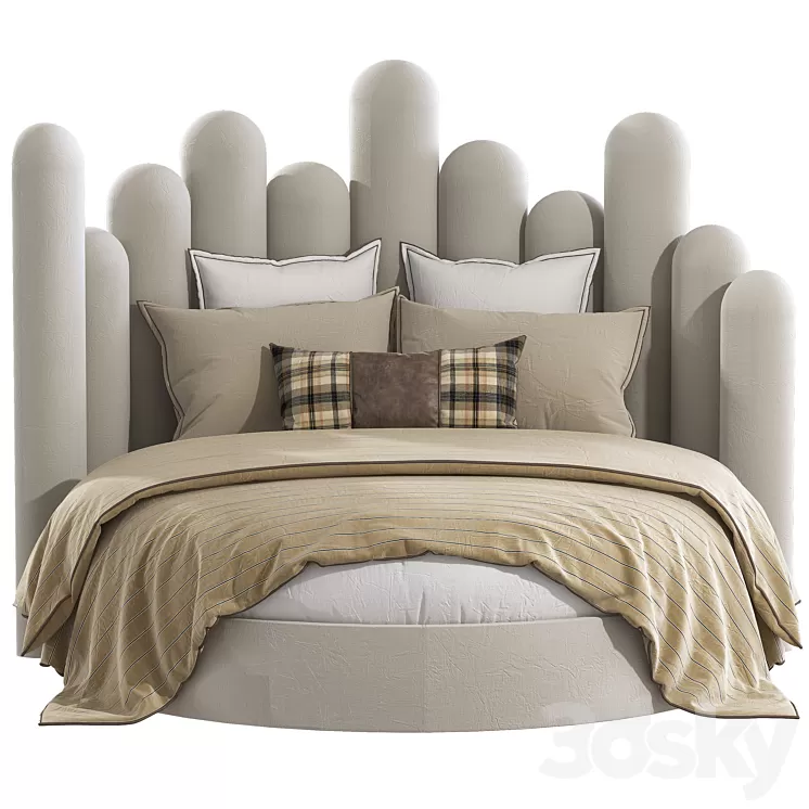 Round bed 2 3D Model Round bed 2 3D Model