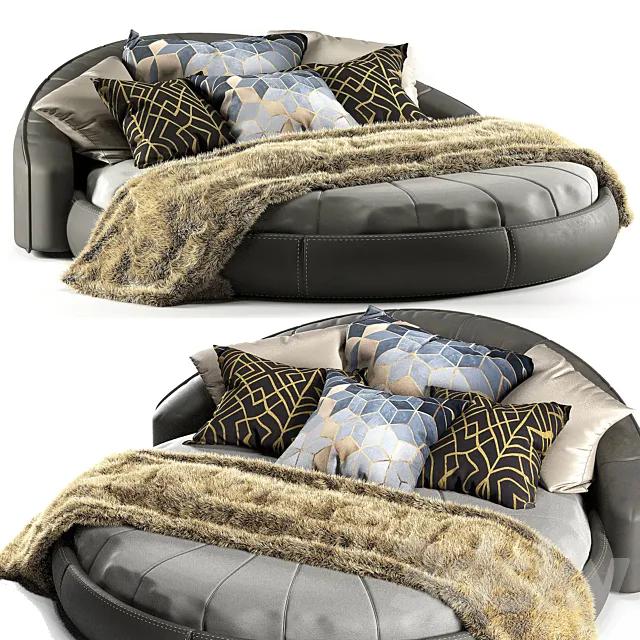 round bed 3D Model round bed 3D Model