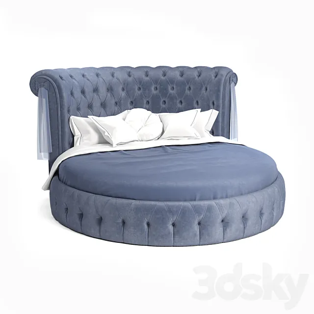 Round bed Ceppi – Soft Wall 3DModel Round bed Ceppi – Soft Wall 3DModel