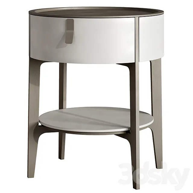 Round bedside table 3D Model