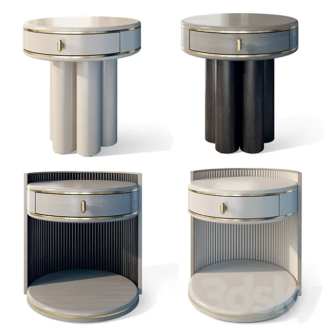 Round bedside table Ethereal Lumina Casa Magna 3D Model Round bedside table Ethereal Lumina Casa Magna 3D Model