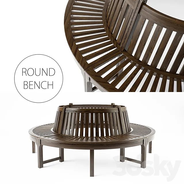 Round bench _ Round bench 3DModel Round bench _ Round bench 3DModel
