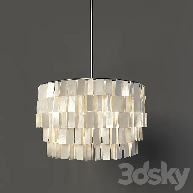 Round Capiz Chandelier 3DModel