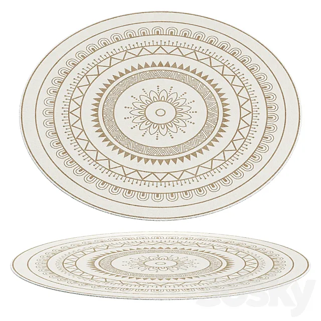 Round carpet 001 3D Model