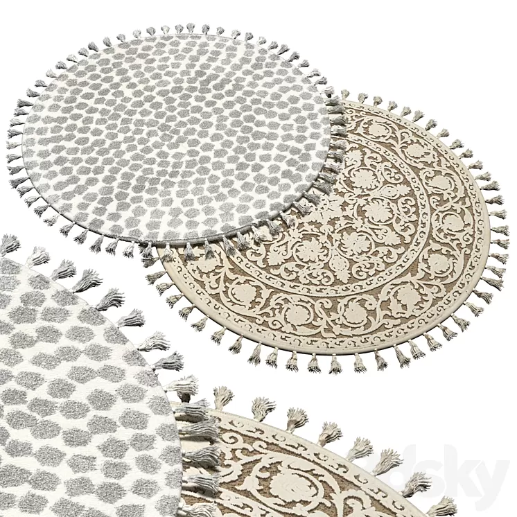 round carpet 06 3D Model round carpet 06 3D Model