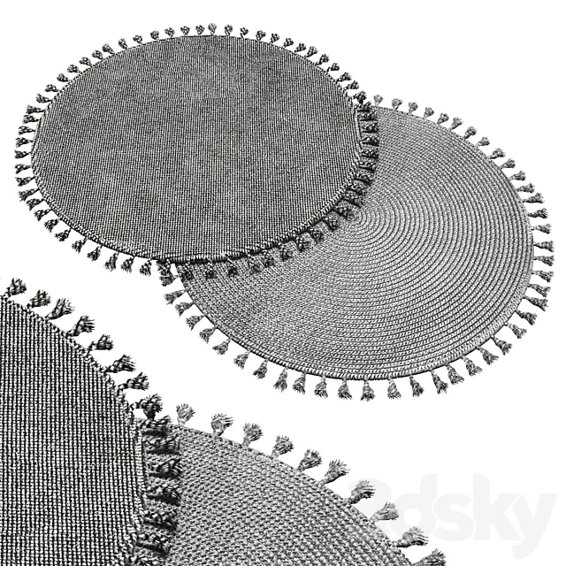 round carpet 15 3D Model round carpet 15 3D Model