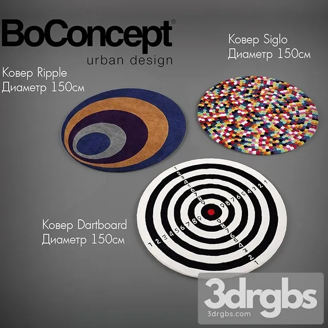 Round Carpets 2 3D Model Download