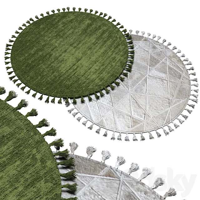 round carpets 3D Model round carpets 3D Model