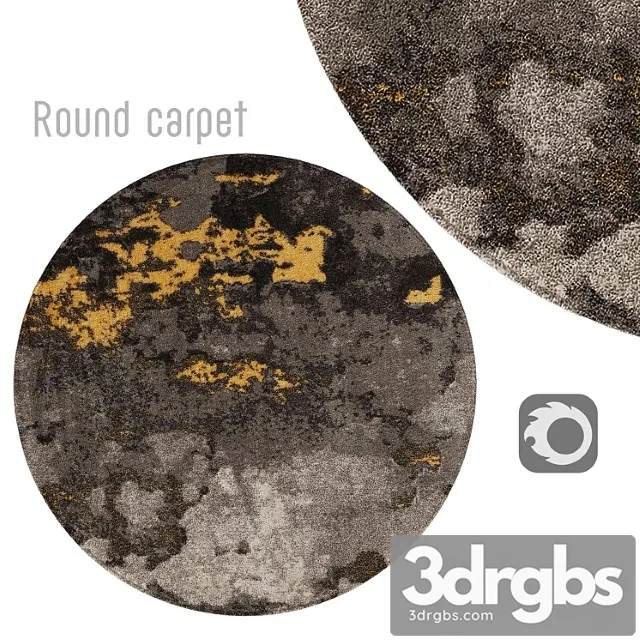 Round carpets 3D Model Download