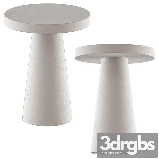 Round Coffee Table Willy Vghite Plaster Pedestal Side Table 3D Model Download Round Coffee Table Willy Vghite Plaster Pedestal Side Table 3D Model Download