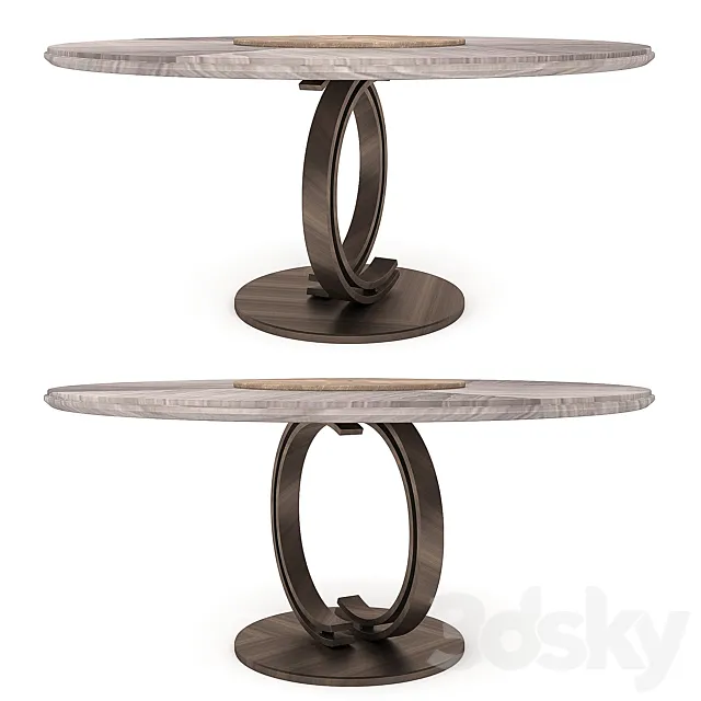 Round Dining Table Blue Moon 3DModel