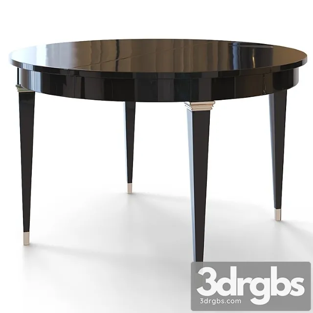 Round dining table in art deco style. 2 3D Model Download