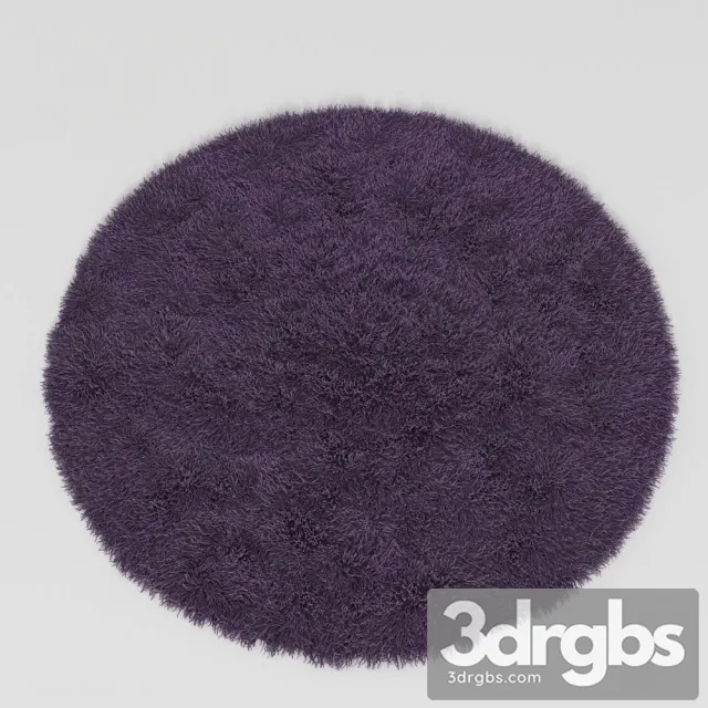 Round Fur Rug 3D Model Download