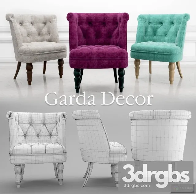 Round Louge Chairs 3D Model Download