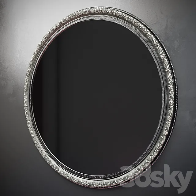 Round Mirror (baguette art.BR 1034-BK) 3DModel Round Mirror (baguette art.BR 1034-BK) 3DModel