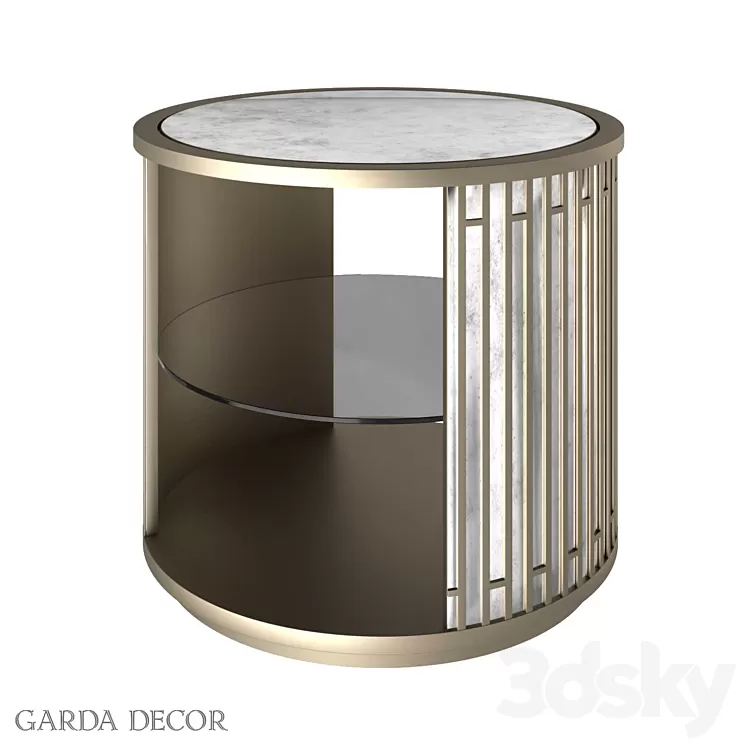 Round Mirror Cabinet with Shelf KFG077 Garda Decor 3D Model Round Mirror Cabinet with Shelf KFG077 Garda Decor 3D Model