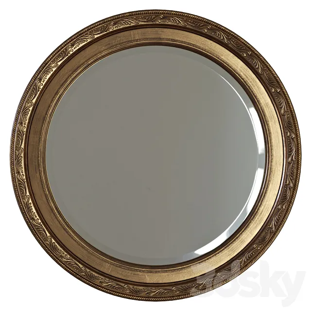Round mirror in a frame 3DModel Round mirror in a frame 3DModel