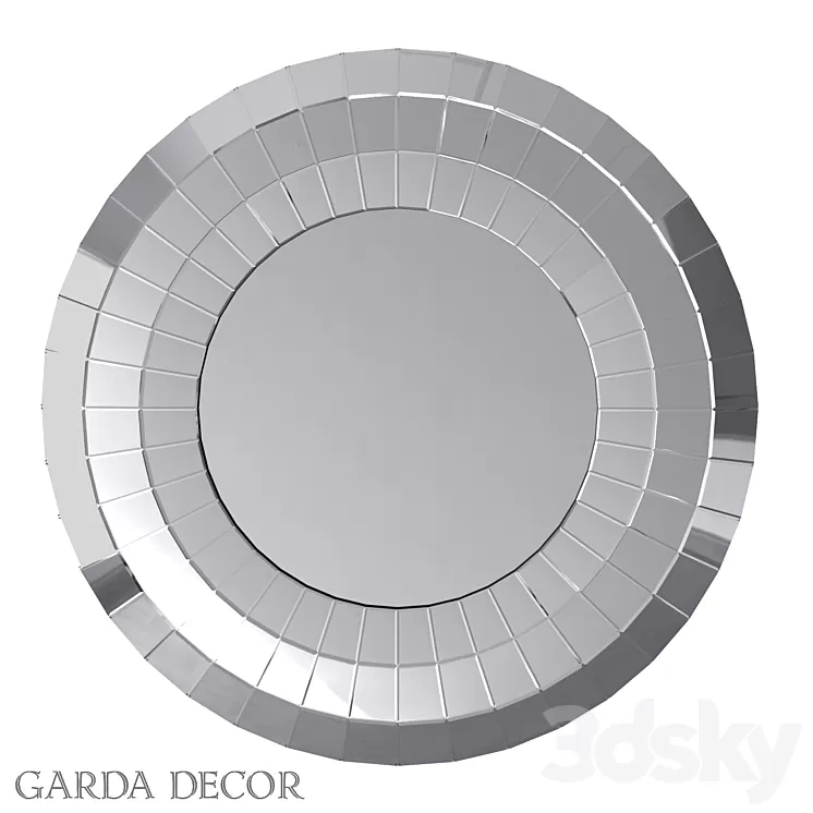 Round Mirror in A Frame OF MIRROR ELEMENTS 50SX-9159 Garda Decor 3D Model Round Mirror in A Frame OF MIRROR ELEMENTS 50SX-9159 Garda Decor 3D Model