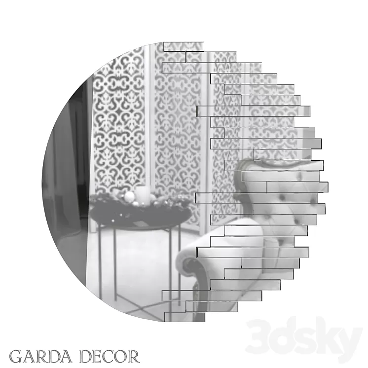 ROUND MIRROR WITH DECOR 50SX-9300 Garda Decor 3D Model ROUND MIRROR WITH DECOR 50SX-9300 Garda Decor 3D Model
