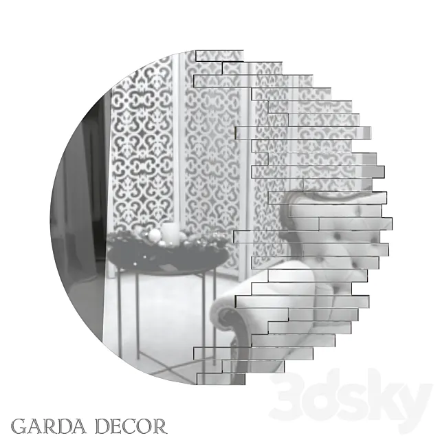 ROUND MIRROR WITH DECOR 50SX-9300 Garda Decor 3DModel