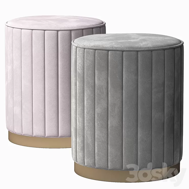Round pouf 3D Model Round pouf 3D Model