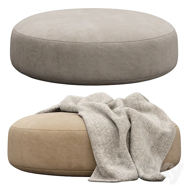 Round pouf by bloomingville 3D Model Round pouf by bloomingville 3D Model