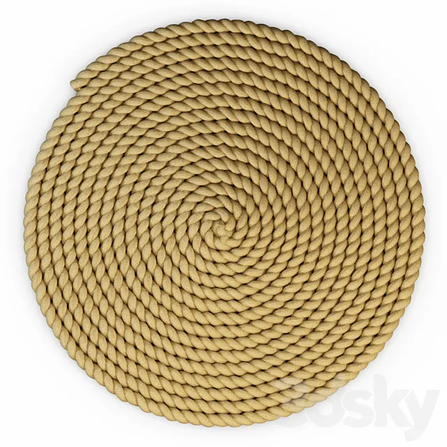 Round rug 3D Model Round rug 3D Model