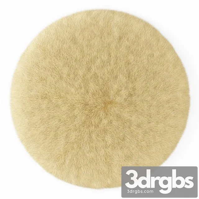 Round rug yellow 3D Model Download