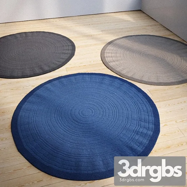 Round Rugs Set 3D Model Download