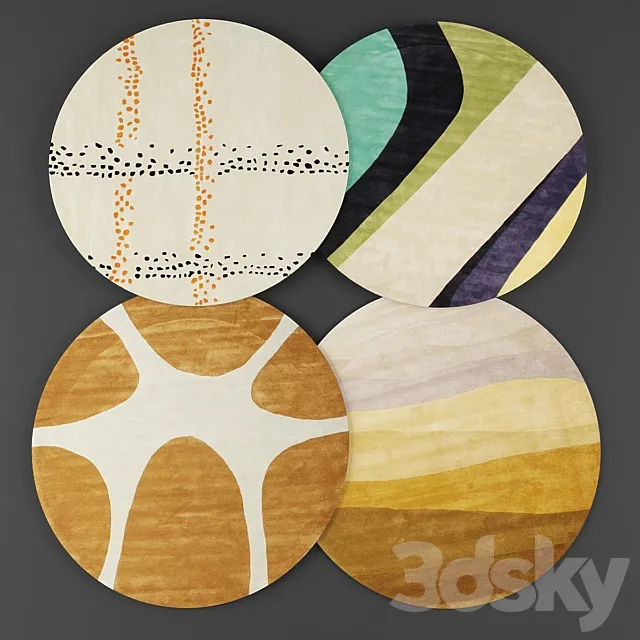 Round rugs07 3D Model Round rugs07 3D Model