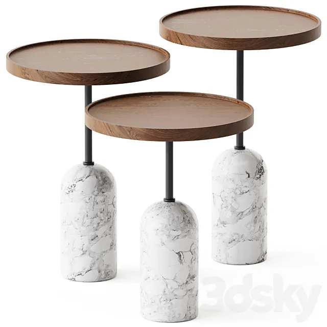 Round Side Tables Ekero by Porada 3D Model Round Side Tables Ekero by Porada 3D Model
