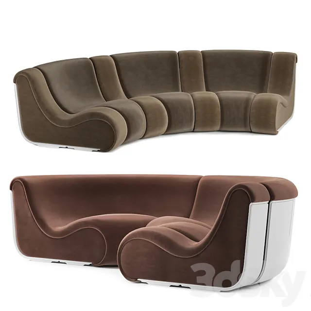 Round sofa 3 3DModel Round sofa 3 3DModel