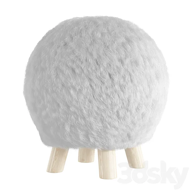 Round soft ottoman 6906 3D Model Round soft ottoman 6906 3D Model