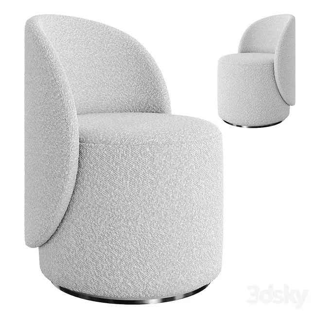 Round swivel chair NORDIC 3D Model