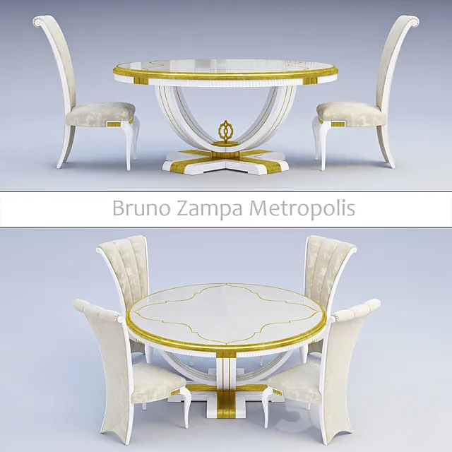 Round table Bruno Zampa 3D Model