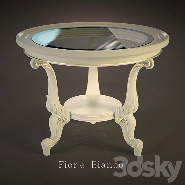 Round table Fiore Bianco 3D Model