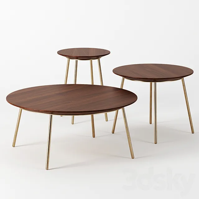 Round tables by ZARA Home 3D Model