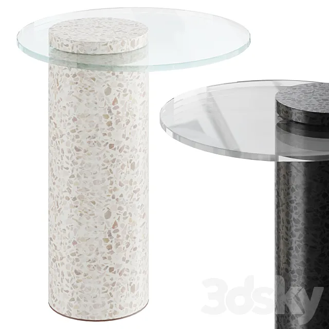 Round Terrazzo Base | side table 3D Model