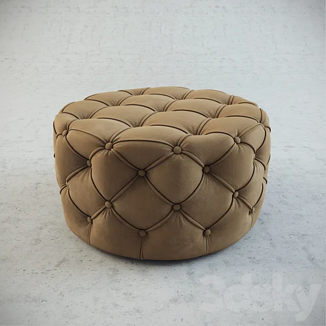 Round Tufted Ottomans 3DModel Round Tufted Ottomans 3DModel